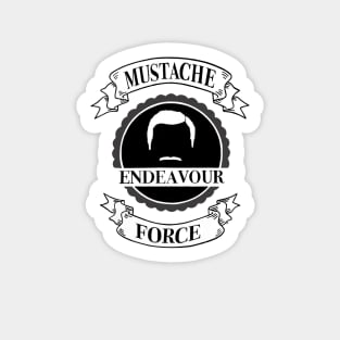 The Endeavour Mustache Force Sticker